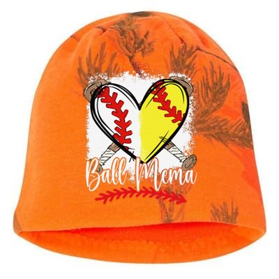 Ball Mema Heart Funny Softball Baseball Kati - Camo Knit Beanie