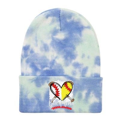 Ball Mema Heart Funny Softball Baseball Tie Dye 12in Knit Beanie