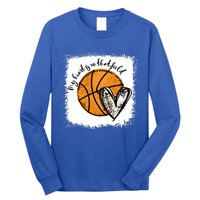 Bleached My Heart Is On That Field Basketball Game Day Vibes Great Gift Long Sleeve Shirt