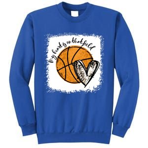 Bleached My Heart Is On That Field Basketball Game Day Vibes Great Gift Sweatshirt