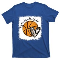 Bleached My Heart Is On That Field Basketball Game Day Vibes Great Gift T-Shirt