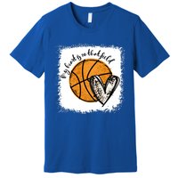 Bleached My Heart Is On That Field Basketball Game Day Vibes Great Gift Premium T-Shirt