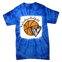 Bleached My Heart Is On That Field Basketball Game Day Vibes Great Gift Tie-Dye T-Shirt