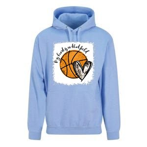 Bleached My Heart Is On That Field Basketball Game Day Vibes Great Gift Unisex Surf Hoodie