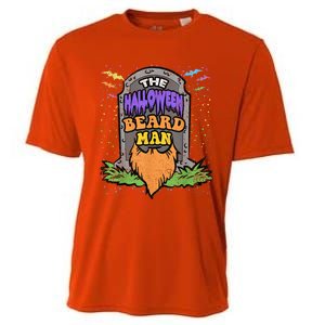 Beard Man Halloween Costume Funny Bearded Facial Hair Cooling Performance Crew T-Shirt