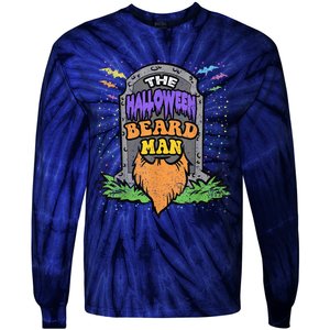 Beard Man Halloween Costume Funny Bearded Facial Hair Tie-Dye Long Sleeve Shirt