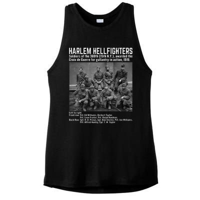 Black Military History USA Black History Harlem Hellfighters Ladies PosiCharge Tri-Blend Wicking Tank