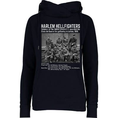 Black Military History USA Black History Harlem Hellfighters Womens Funnel Neck Pullover Hood