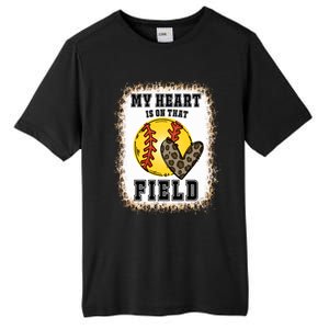 Bleached My Heart Is On That Field Softball Game Day Vibes Gift Tall Fusion ChromaSoft Performance T-Shirt