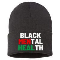 Black Mental Health Matters Sustainable Knit Beanie