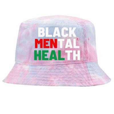 Black Mental Health Matters Tie-Dyed Bucket Hat