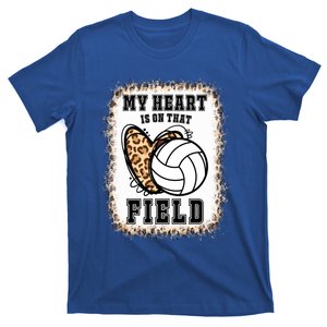 Bleached My Heart Is On That Field Volleyball Game Day Vibes Cool Gift T-Shirt