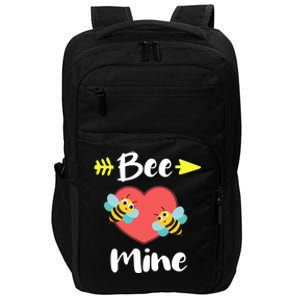 Bee Mine Heart Joke Pun Funny Valentines Day Gift Cute Gift Impact Tech Backpack