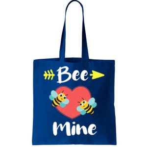 Bee Mine Heart Joke Pun Funny Valentines Day Gift Cute Gift Tote Bag