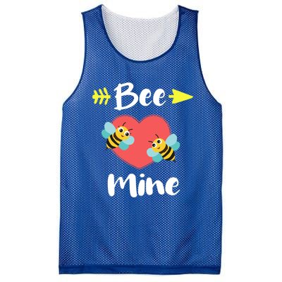 Bee Mine Heart Joke Pun Funny Valentines Day Gift Cute Gift Mesh Reversible Basketball Jersey Tank