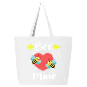 Bee Mine Heart Joke Pun Funny Valentines Day Gift Cute Gift 25L Jumbo Tote