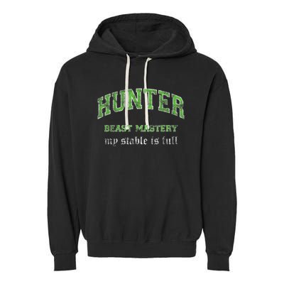 Beast Mastery Hunter MMO Gamer Garment-Dyed Fleece Hoodie