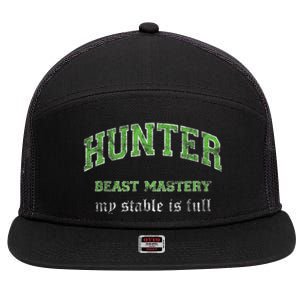 Beast Mastery Hunter MMO Gamer 7 Panel Mesh Trucker Snapback Hat