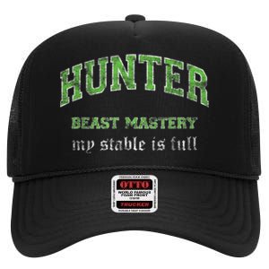 Beast Mastery Hunter MMO Gamer High Crown Mesh Back Trucker Hat