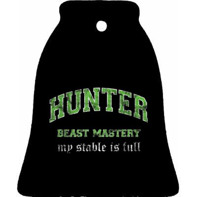 Beast Mastery Hunter MMO Gamer Ceramic Bell Ornament