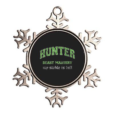 Beast Mastery Hunter MMO Gamer Metallic Star Ornament