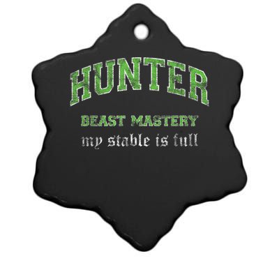 Beast Mastery Hunter MMO Gamer Ceramic Star Ornament