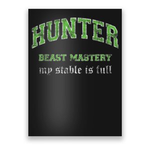 Beast Mastery Hunter MMO Gamer Poster