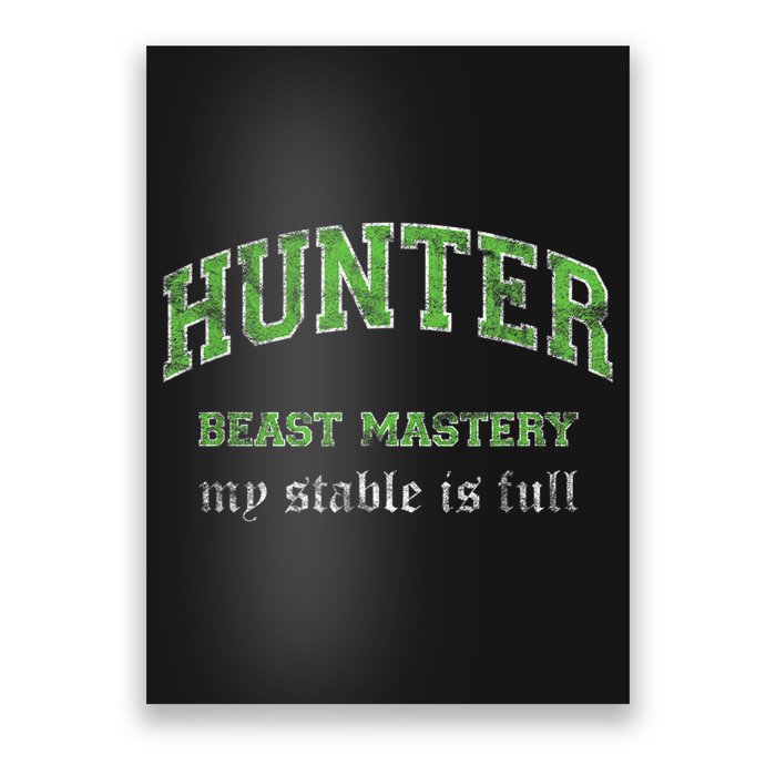 Beast Mastery Hunter MMO Gamer Poster