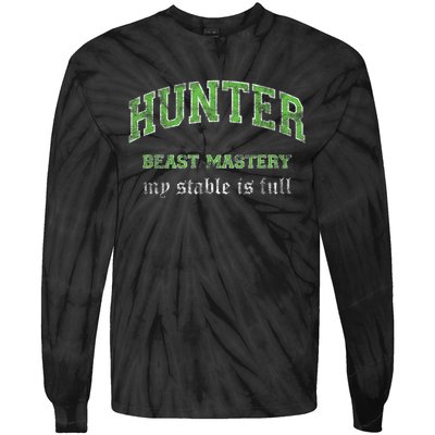 Beast Mastery Hunter MMO Gamer Tie-Dye Long Sleeve Shirt