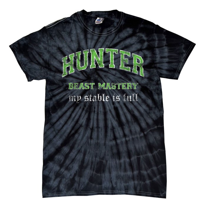 Beast Mastery Hunter MMO Gamer Tie-Dye T-Shirt