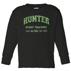 Beast Mastery Hunter MMO Gamer Toddler Long Sleeve Shirt