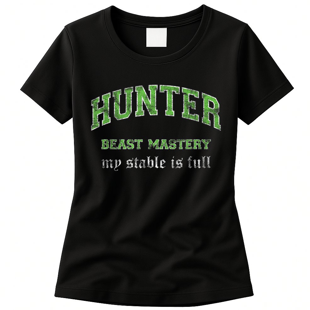 Beast Mastery Hunter MMO Gamer Womens T-Shirt
