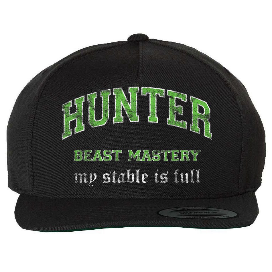 Beast Mastery Hunter MMO Gamer Wool Snapback Cap