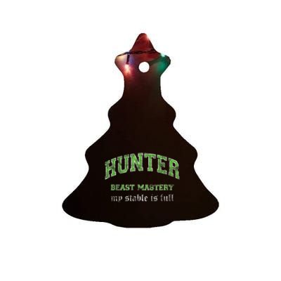 Beast Mastery Hunter MMO Gamer Ceramic Tree Ornament