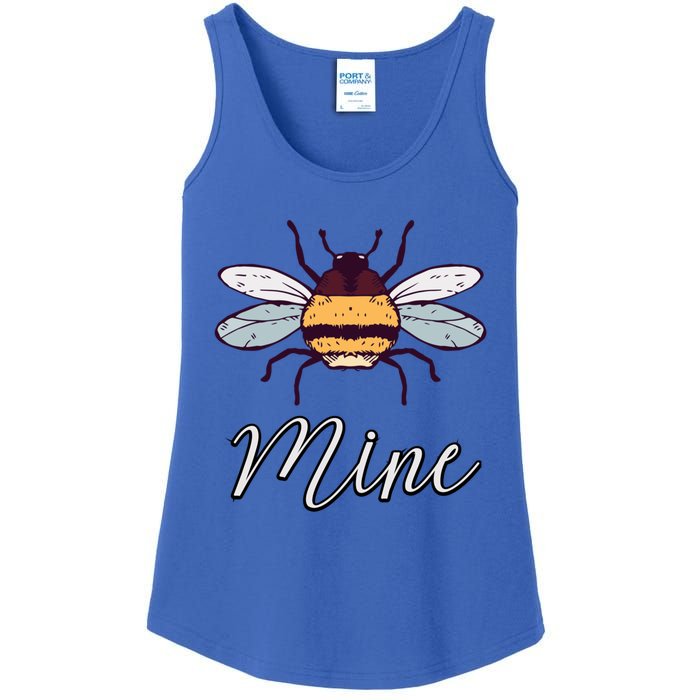 Bee Mine Honeybee Bumblebee Cute Retro Valentine's Day Gift Ladies Essential Tank