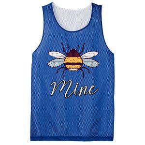 Bee Mine Honeybee Bumblebee Cute Retro Valentine's Day Gift Mesh Reversible Basketball Jersey Tank