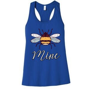 Bee Mine Honeybee Bumblebee Cute Retro Valentine's Day Gift Women's Racerback Tank