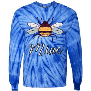 Bee Mine Honeybee Bumblebee Cute Retro Valentine's Day Gift Tie-Dye Long Sleeve Shirt