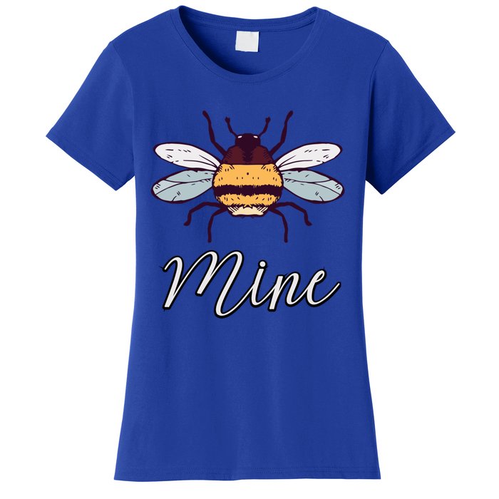 Bee Mine Honeybee Bumblebee Cute Retro Valentine's Day Gift Women's T-Shirt