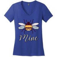 Bee Mine Honeybee Bumblebee Cute Retro Valentine's Day Gift Women's V-Neck T-Shirt