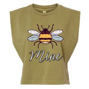 Bee Mine Honeybee Bumblebee Cute Retro Valentine's Day Gift Garment-Dyed Women's Muscle Tee