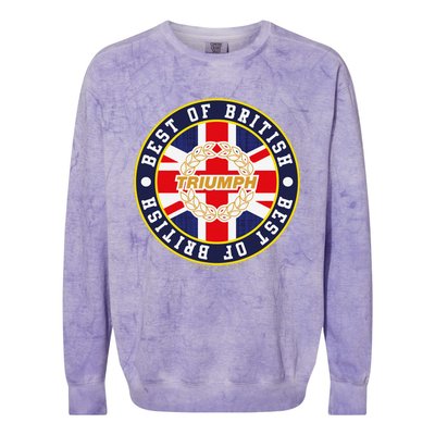 British Motor Heritage Triumph Laurel Logo Best Of British Colorblast Crewneck Sweatshirt