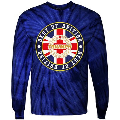 British Motor Heritage Triumph Laurel Logo Best Of British Tie-Dye Long Sleeve Shirt