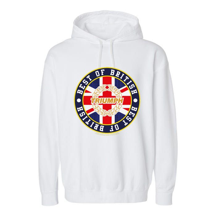 British Motor Heritage Triumph Laurel Logo Best Of British Garment-Dyed Fleece Hoodie