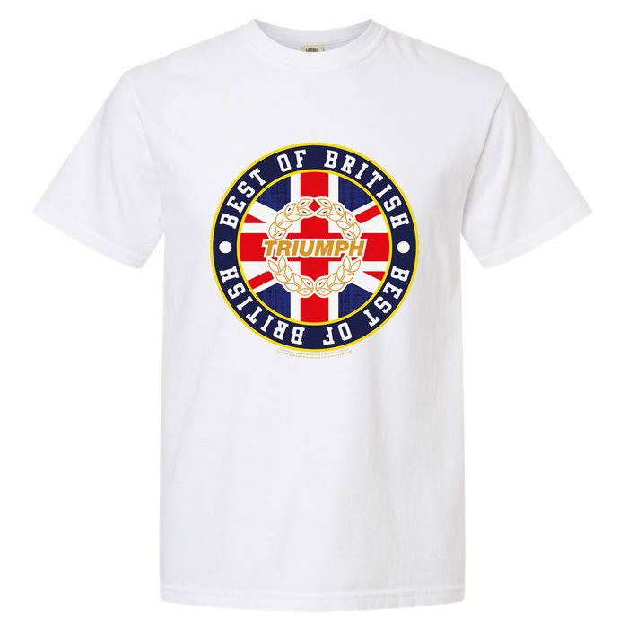 British Motor Heritage Triumph Laurel Logo Best Of British Garment-Dyed Heavyweight T-Shirt