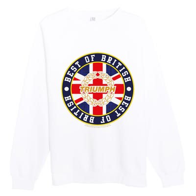 British Motor Heritage Triumph Laurel Logo Best Of British Premium Crewneck Sweatshirt