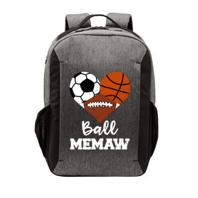 Ball Memaw Heart Funny Soccer Basketball Football Memaw Gift Vector Backpack