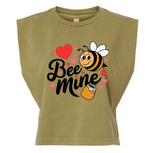 Bee Mine Heart Honey Valentine Garment-Dyed Women's Muscle Tee