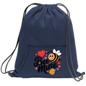 Bee Mine Heart Honey Valentine Sweatshirt Cinch Pack Bag