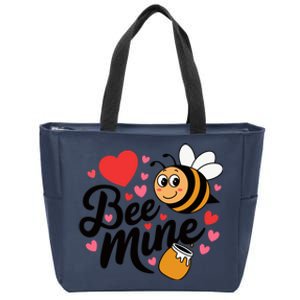 Bee Mine Heart Honey Valentine Zip Tote Bag